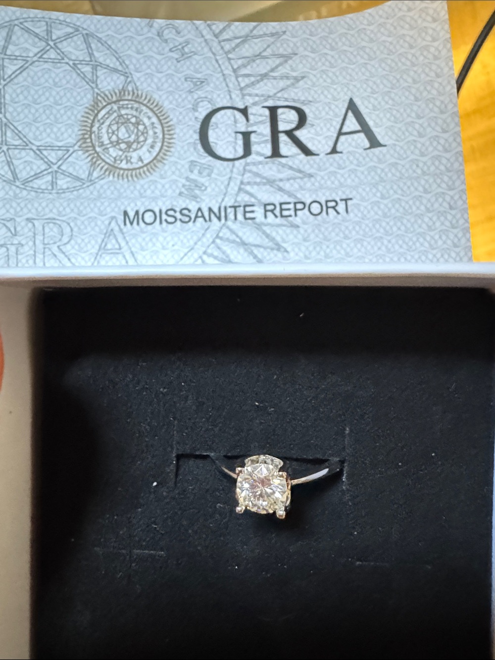 Round cut Solitaire Ring in silver